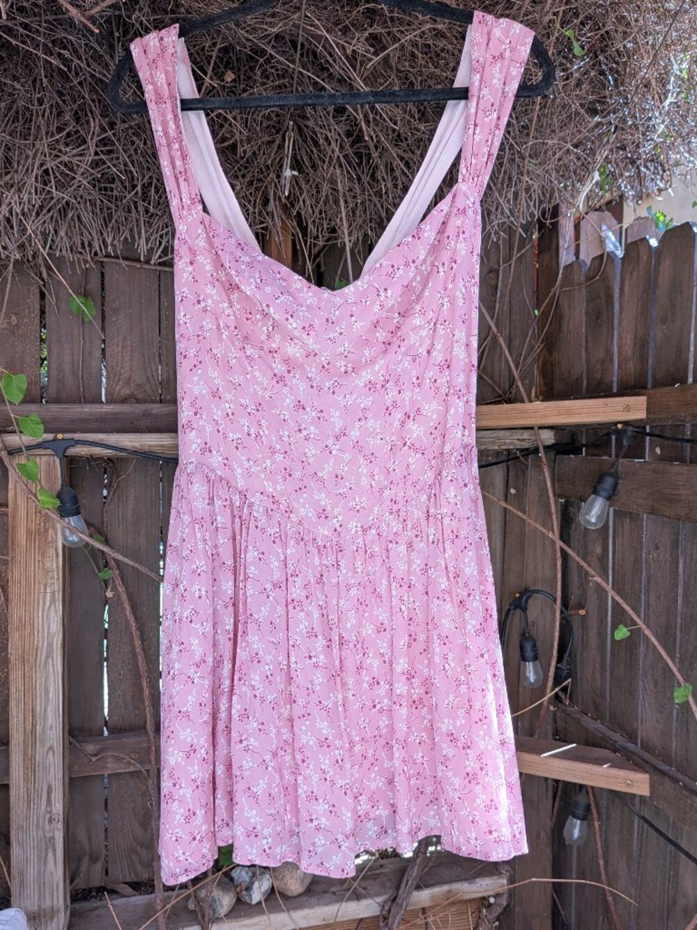 Reformation Taiga Dress in Baby's/Soft Pink Drop Waist Mini Dress